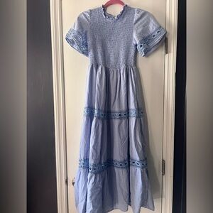 Baltic Born Sky Blue Lace Trim Dress